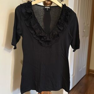 Express Dreamweight Cotton Ruffle Top